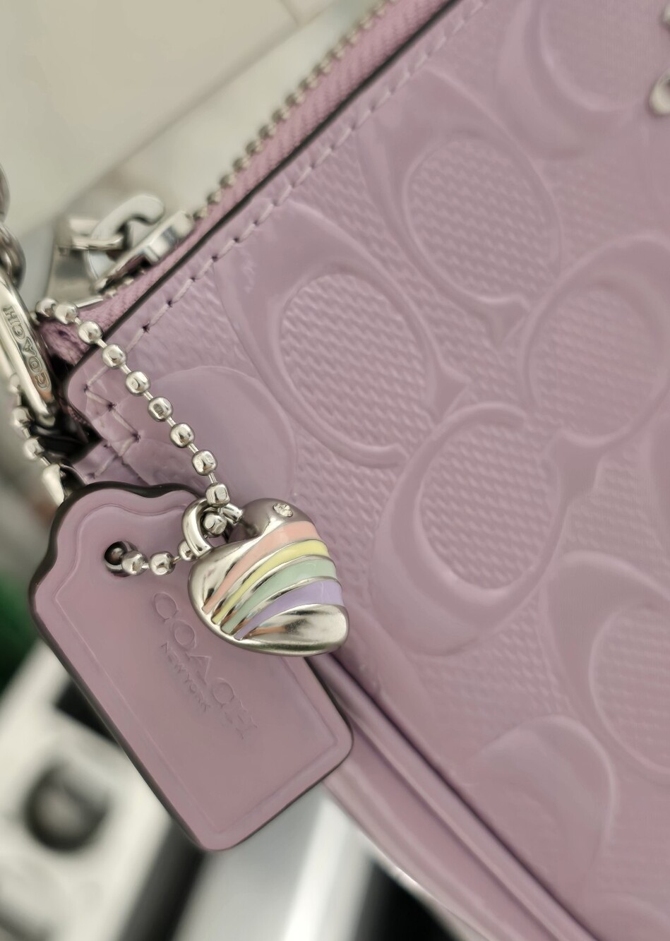 NWT Coach Nolita 19 Siver/violet - Picture 2 of 16